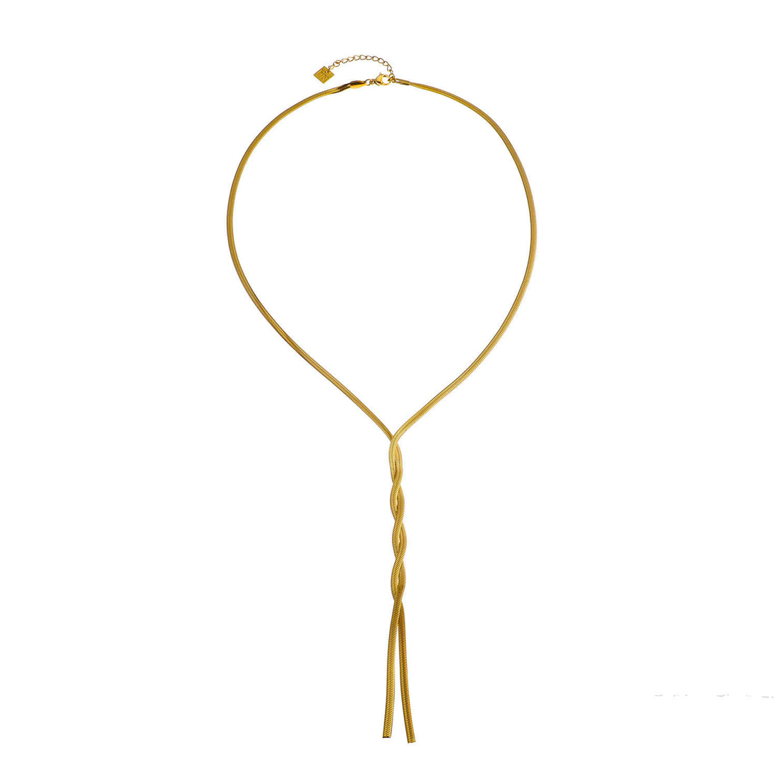 GILMA Intertwined Lariat Chain Necklace