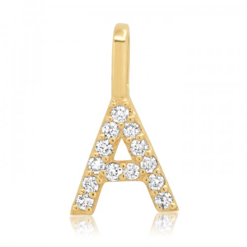 Gold & Diamond Alphabet Pendants