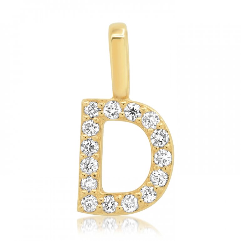 Gold & Diamond Alphabet Pendants