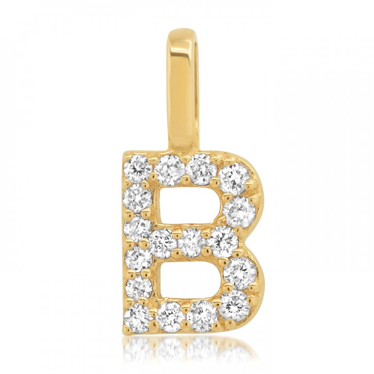Gold & Diamond Alphabet Pendants