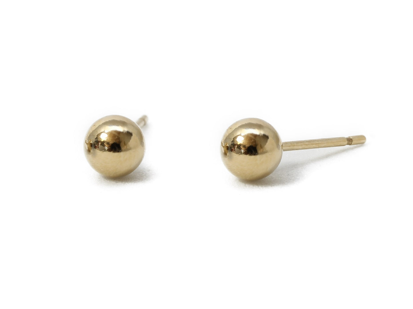14KGF Ball Stud Earrings