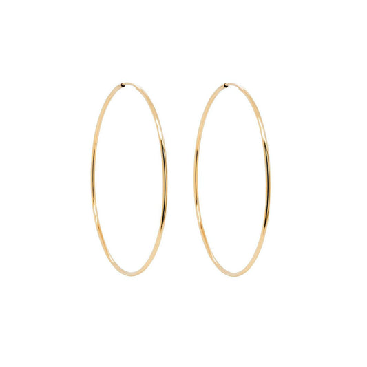 14KGF Endless Hoop Earrings