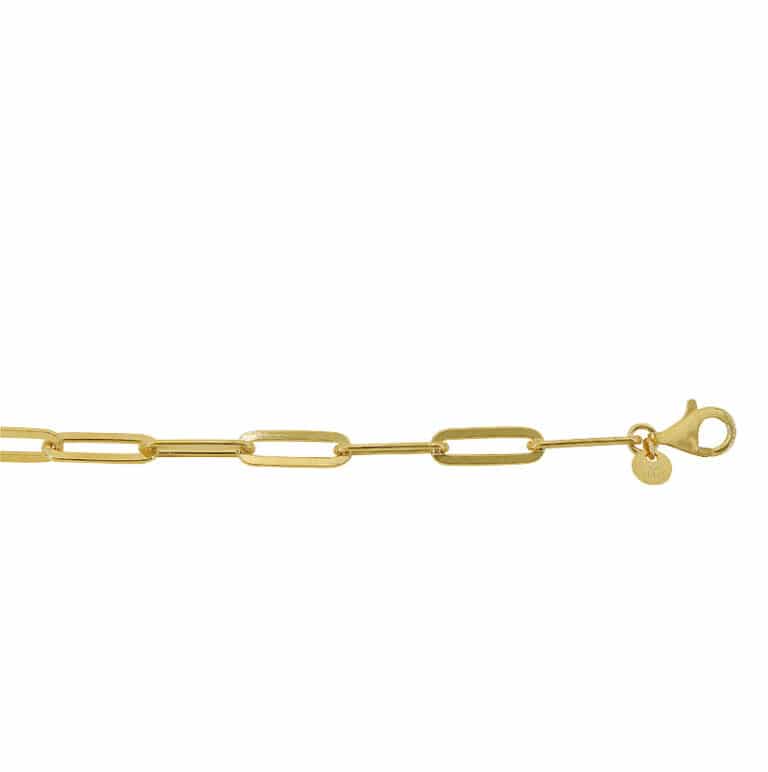 Paperclip Chain Bracelet 4.5mm Flat